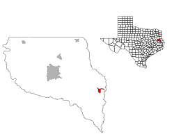 Location of Chireno inside of Nacogdoches County