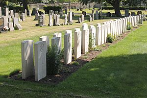Naval war grave section in Seafield Cemetery