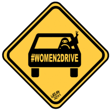 New Saudi Arabia's traffic sign (women2drive)