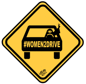 New Saudi Arabia's traffic sign (women2drive)