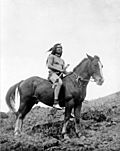 Nez Perce warrior on horse
