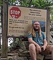 North Peak Warning Sign at Seneca Rocks