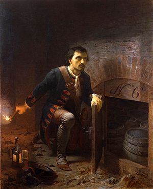 Pietro Micca nel punto di dar fuoco alla mina (Andrea Gastaldi, 1858)