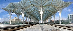 Plataforma ferroviaria da Gare do Oriente