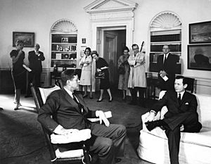 President John F. Kennedy and Carl Sanders