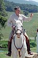 President Ronald Reagan riding his horse "El Alamein" at Rancho del Cielo