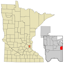 Location of the city of North Saint Paulwithin Ramsey County, Minnesota