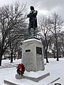 Robert Burns statue, Detroit, MI January, 2019