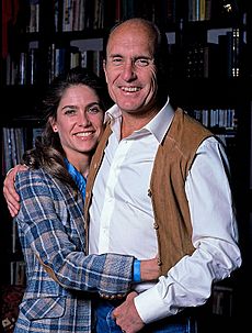 Robert Duvall, actor, with wife Gail Youngs, NYC apartment