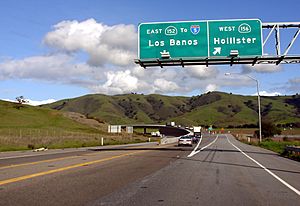 SR 152 at SR 156 near Gilroy and Hollister, California 12-Feb-2010