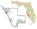 Sarasota County Florida Incorporated and Unincorporated areas Siesta Key Highlighted