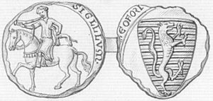 Sceau Geoffroy de Lusignan 1215