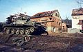 Serb T-55 Battle of the Barracks