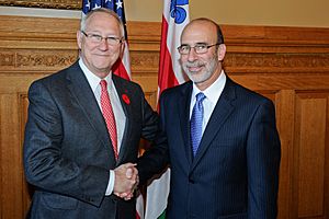 Shaking Hands with the Mayor of Montreal