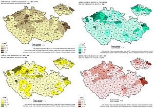 Srovnání kvality ovzduší v ČR - 2008