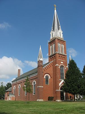 St. Anthony's Catholic Church in Padua, front and southern side