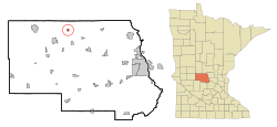 Location of Saint Rosawithin Stearns County, Minnesota