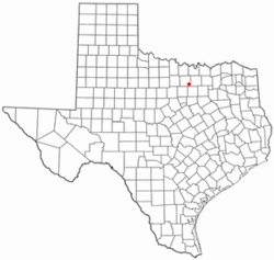 Location of Rhome, Texas