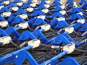 Tesco supermarket trollies (detail)