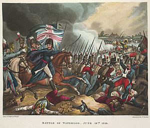 The Battle of Waterloo, June 18th 1815 - The wars of Wellington, a narrative poem (1819), before 169 - BL