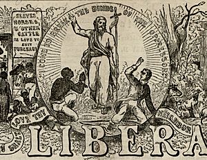 The Liberator masthead detail 1861
