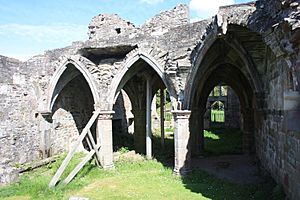 The cloisters of Balmerino Abbey