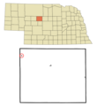 Thomas County Nebraska Incorporated and Unincorporated areas Seneca Highlighted