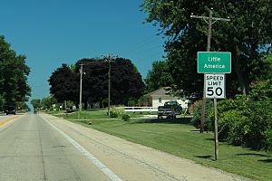 US24 East - Little America Sign (41149631860).jpg