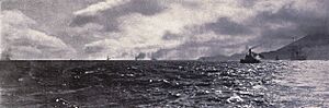 US troop transports passing out of Golden Gate 5-26-1898