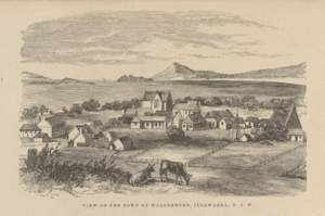 View of the town of Wollongong, Illawarra 1857
