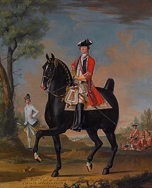 William Kerr, 4th Marquess of Lothian on a charger, by David Morier