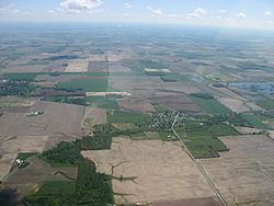 Aerial view of Patterson from the west