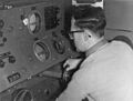 Bill Wallace operating GL Mk III radar at Met Office
