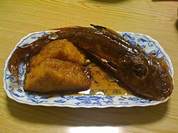 Boiled fish red gurnard