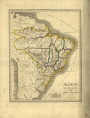 Dimension of Brazil in 1821 with Kingdom of Portugal Brazil and Algarves