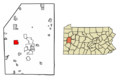 Butler County Pennsylvania Incorporated and Unincorporated areas Prospect Highlighted