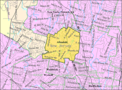 Census Bureau map of Allendale, New Jersey