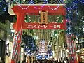 Christmas lights and Torii, Sendai 2012