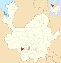 Location of the municipality and town of Betulia, Antioquia in the Antioquia Department of Colombia