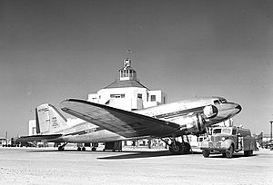 DC-3 Aircraft at Houston Municipal Airport, Eastern Airlines