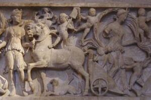 Detail of Sarcophagus Selene Endymion Glyptothek Munich 328