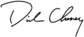 Dick Cheney Signature