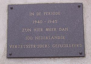 Dutch plaque in Sachsenhausen concentration camp