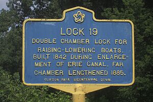 Erie Canal lock 19 marker