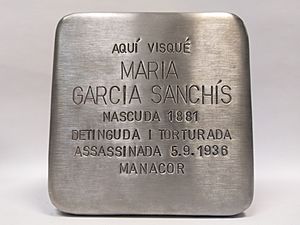 García Sanchís María - Stolpersteine