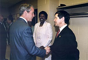 George W. Bush and Dennis Kucinich