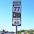 Historic US 80 and SR 77 in Tucson, Arizona