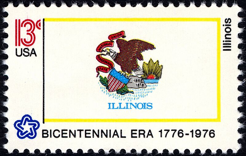 Illinois Bicentennial 13c 1976 issue