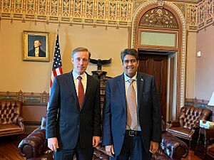 Jake Sullivan and Surangel Whipps Jr. at the White House in 2022