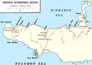 Japanese Withdrawal Routes in West New Britain